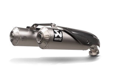 Akrapovic Slip-On Line Titanium Muffler System w/Titanium End Cap & Heat Shield for Ducati Scrambler 1100 18-Up