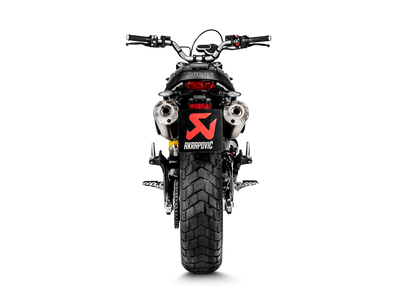 Akrapovic Slip-On Line Titanium Muffler System w/Carbon End Cap & Heat Shield for Ducati Scrambler 1100 18-20 Akrapovic