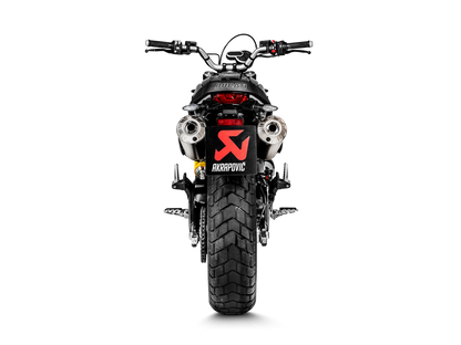 Akrapovic Slip-On Line Titanium Muffler System w/Carbon End Cap & Heat Shield for Ducati Scrambler 1100 18-20 Akrapovic