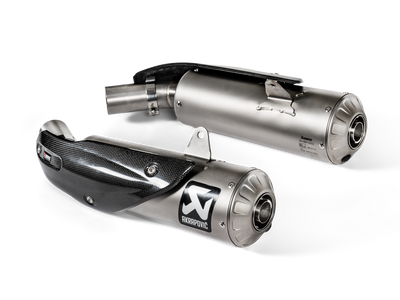 Akrapovic Slip-On Line Titanium Muffler System w/Carbon End Cap & Heat Shield for Ducati Scrambler 1100 18-20 Akrapovic