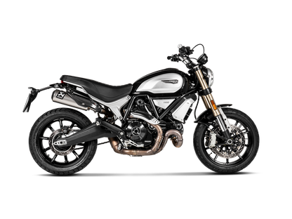 Akrapovic Slip-On Line Titanium Muffler System w/Carbon End Cap & Heat Shield for Ducati Scrambler 1100 18-20 Akrapovic