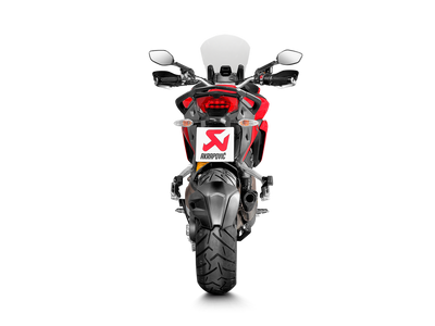 Akrapovic Slip-On Line Titanium Muffler System w/Carbon End Cap & Heat Shield for Ducati Multistrada 1200 S 15-17