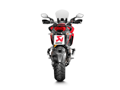 Akrapovic Slip-On Line Titanium Muffler System w/Carbon End Cap & Heat Shield for Ducati Multistrada 1200 S 15-17