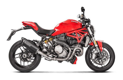 Akrapovic Slip-On Line Black Titanium Muffler System w/Carbon End Cap for Ducati Monster 821/Monster 1200/S 17-20 Akrapovic