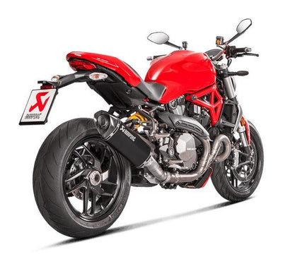 Akrapovic Slip-On Line Black Titanium Muffler System w/Carbon End Cap for Ducati Monster 821/Monster 1200/S 17-20 Akrapovic