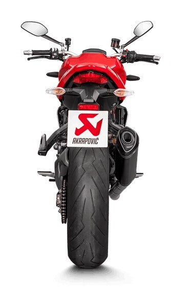 Akrapovic Slip-On Line Black Titanium Muffler System w/Carbon End Cap for Ducati Monster 821/Monster 1200/S 17-20 Akrapovic