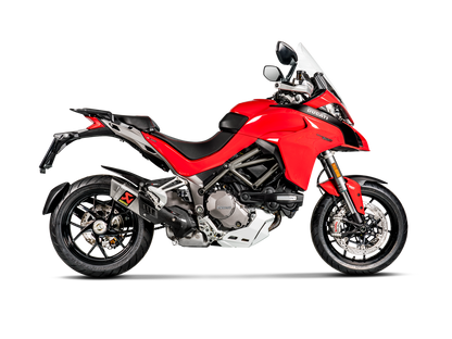 Akrapovic Slip-On Line Titanium Muffler System w/Titanium End Cap & Heat Shield for Ducati Multistrada 1200 S 15-17 Akrapovic