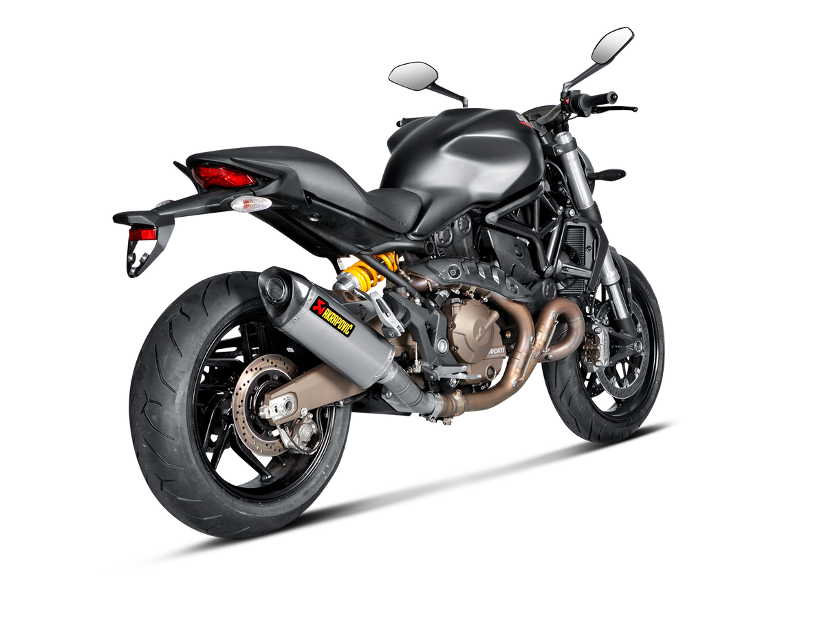 Akrapovic Slip-On Line Titanium Muffler System w/Carbon End Cap for Ducati Monster 821/Monster 1200/S 14-16 Akrapovic