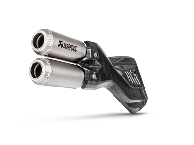 Akrapovic Slip-On Line Titanium Muffler System w/Titanium End Cap & Carbon Heat Shield for Ducati Multistrada 950/950 S/V2/V2 S 17-20/1200 Enduro 17-1 Akrapovic