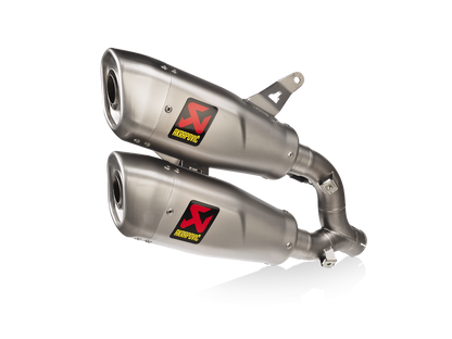 Akrapovic Slip-On Line Titanium Muffler System w/Titanium End Cap for Ducati Monster 21-Up