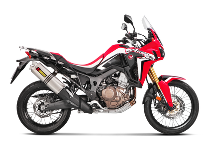 Akrapovic Slip-On Line Titanium Muffler System w/Titanium End Cap for Honda CRF1000L Africa Twin 16-19