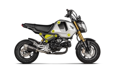 Akrapovic Slip-On Line Black Titanium Muffler System w/Titanium End Cap for Honda MSX125/Grom 13-23 Akrapovic