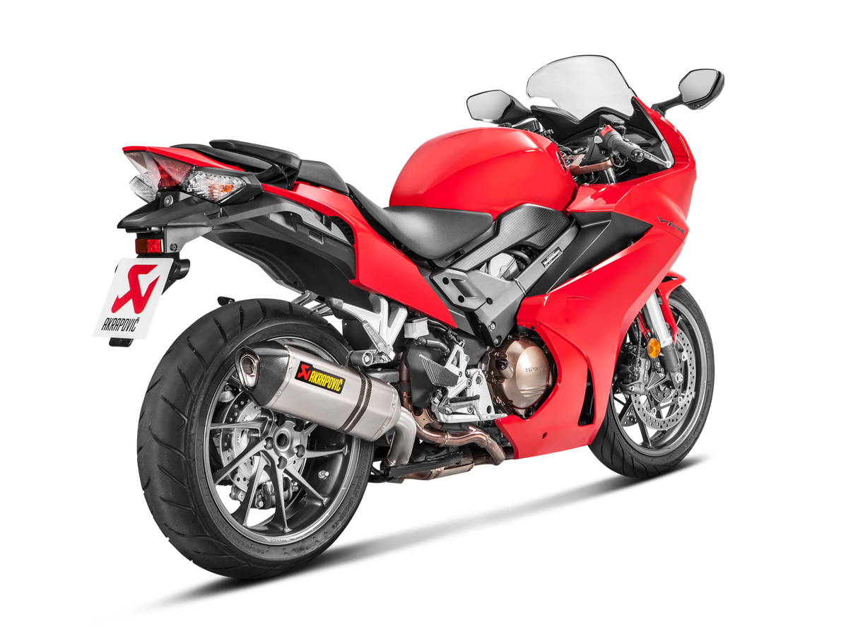 Akrapovic Slip-On Line Titanium Muffler System w/Carbon End Cap for Honda VFR800F 17-20/VFR800X Crossrunner 17-20 Akrapovic