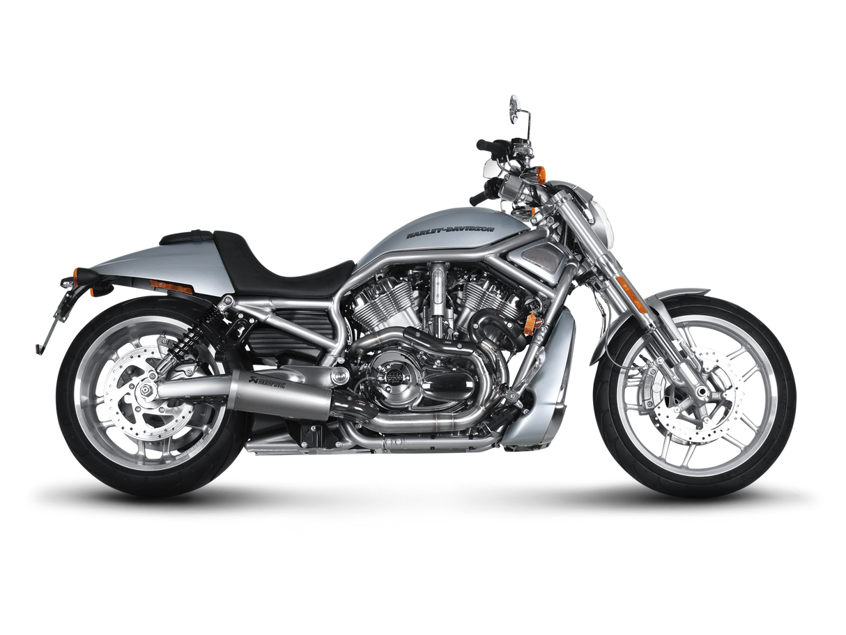 Akrapovic Open Line Titanium Exhaust System w/Titanium End Cap & Carbon Heat Shield for Harley-Davidson V-Rod VRSCF/VRSCDX 09-16 Models Akrapovic