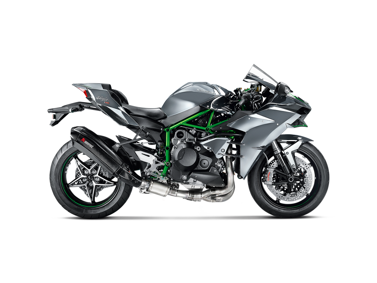 Akrapovic Evolution Line Carbon Exhaust System w/Carbon End Cap for Kawasaki Ninja H2 16-20/Ninja H2R 16-21 Akrapovic
