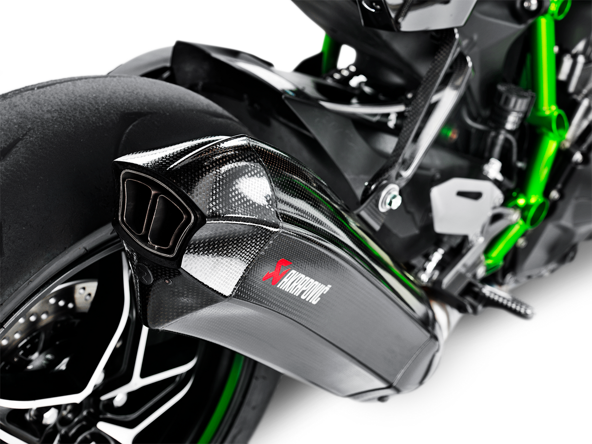 Akrapovic Evolution Line Carbon Exhaust System w/Carbon End Cap for Kawasaki Ninja H2 16-20/Ninja H2R 16-21 Akrapovic