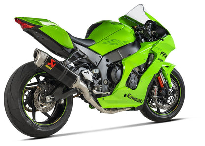 Akrapovic Racing Line Carbon Exhaust System w/Titanium End Cap for Kawasaki Ninja ZX-10R 21-Up