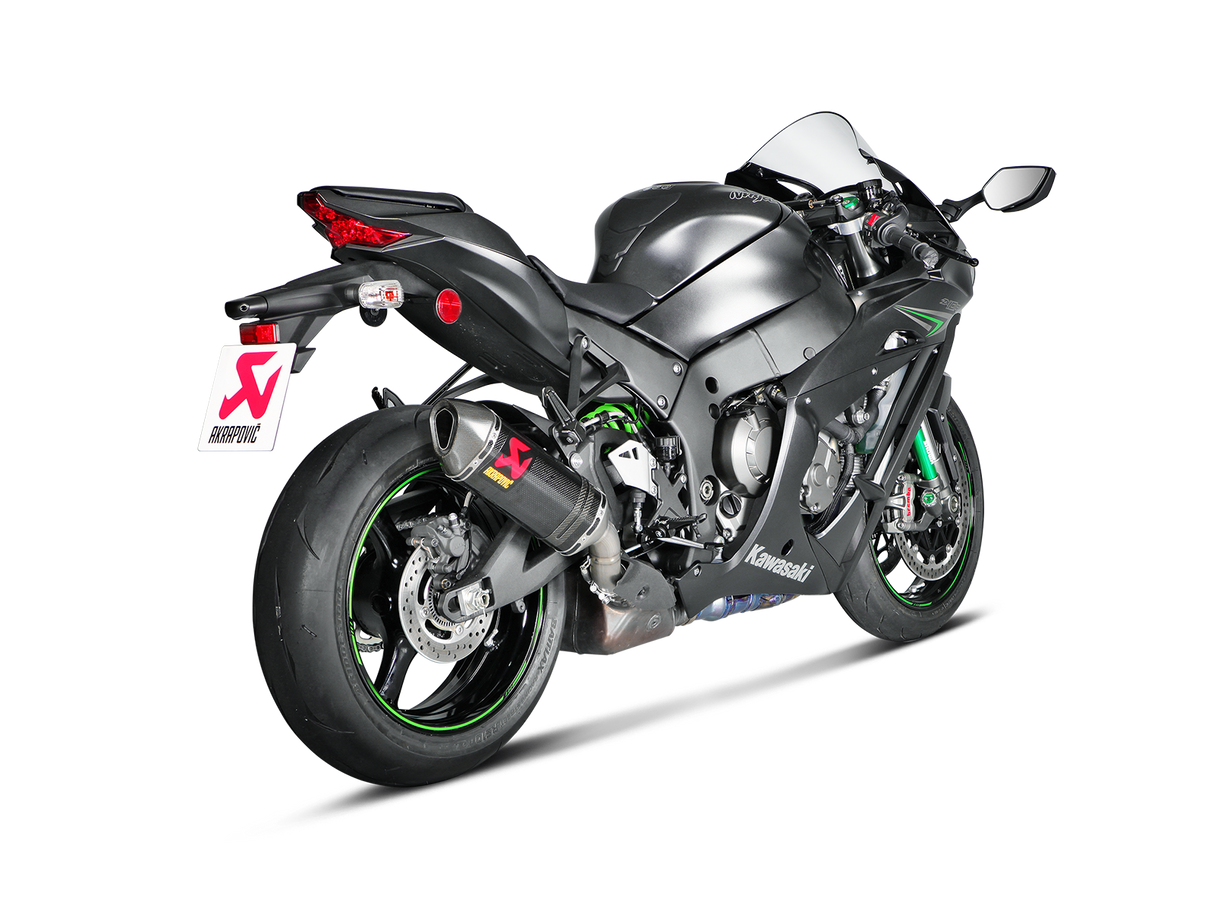 Akrapovic Slip-On Line Titanium Muffler System w/Carbon End Cap for Kawasaki Ninja ZX-10R 16-20 Akrapovic