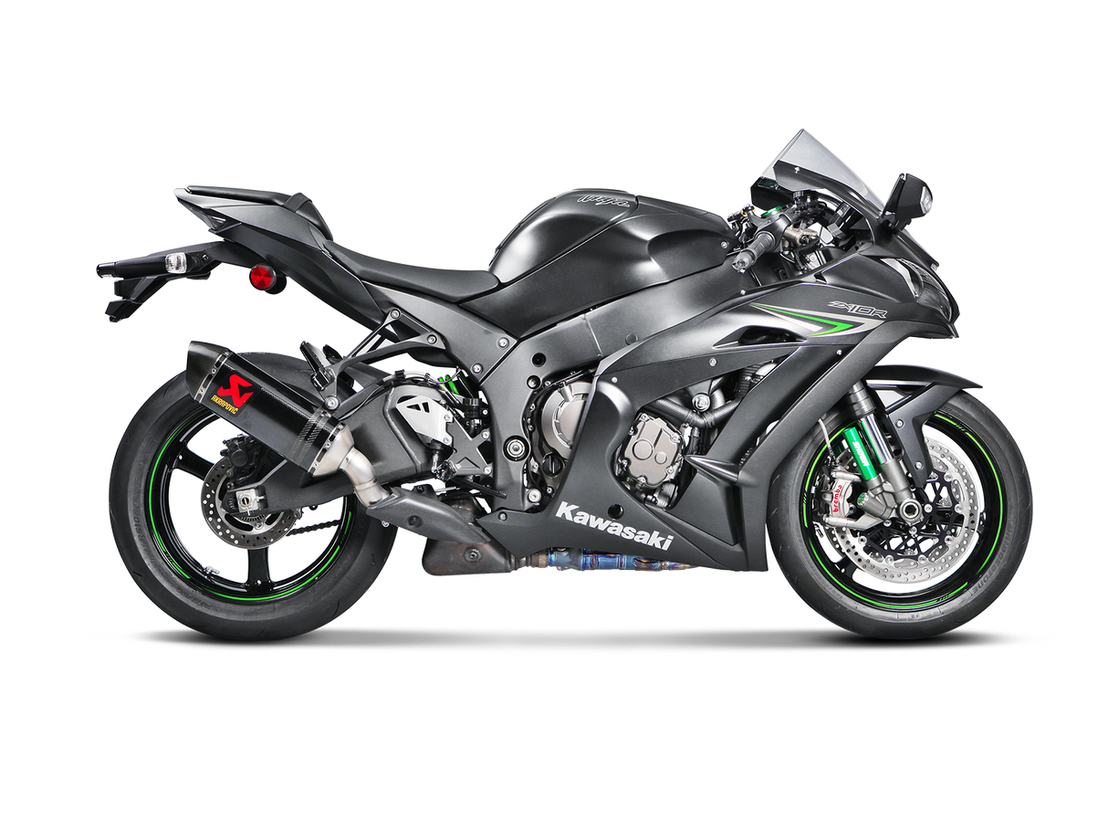 Akrapovic Slip-On Line Titanium Muffler System w/Carbon End Cap for Kawasaki Ninja ZX-10R 16-20 Akrapovic