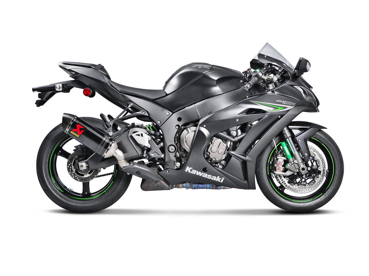 Akrapovic Slip-On Line Titanium Muffler System w/Carbon End Cap for Kawasaki Ninja ZX-10R 16-20 Akrapovic