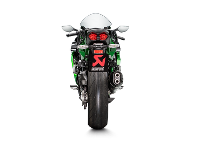 Akrapovic Slip-On Line Black Titanium Muffler System w/Carbon End Cap for Kawasaki Ninja H2 SX 18-Up Akrapovic