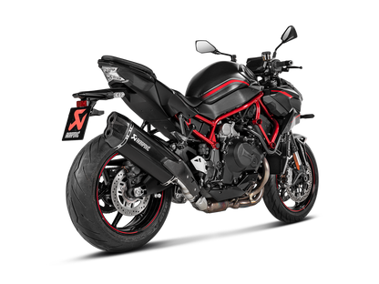 Akrapovic Slip-On Line Black Titanium Muffler System w/Carbon End Cap for Kawasaki Z H2 20-23
