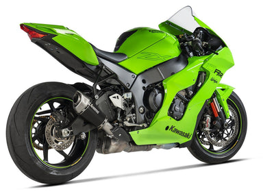 Akrapovic Slip-On Line Black Titanium Muffler System w/Titanium End Cap for Kawasaki Ninja ZX-10R 21-Up Akrapovic