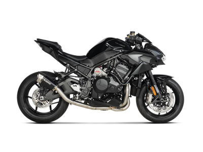 Akrapovic Slip-On Line Black Titanium Muffler System w/Titanium End Cap for Kawasaki Z H2 20-23