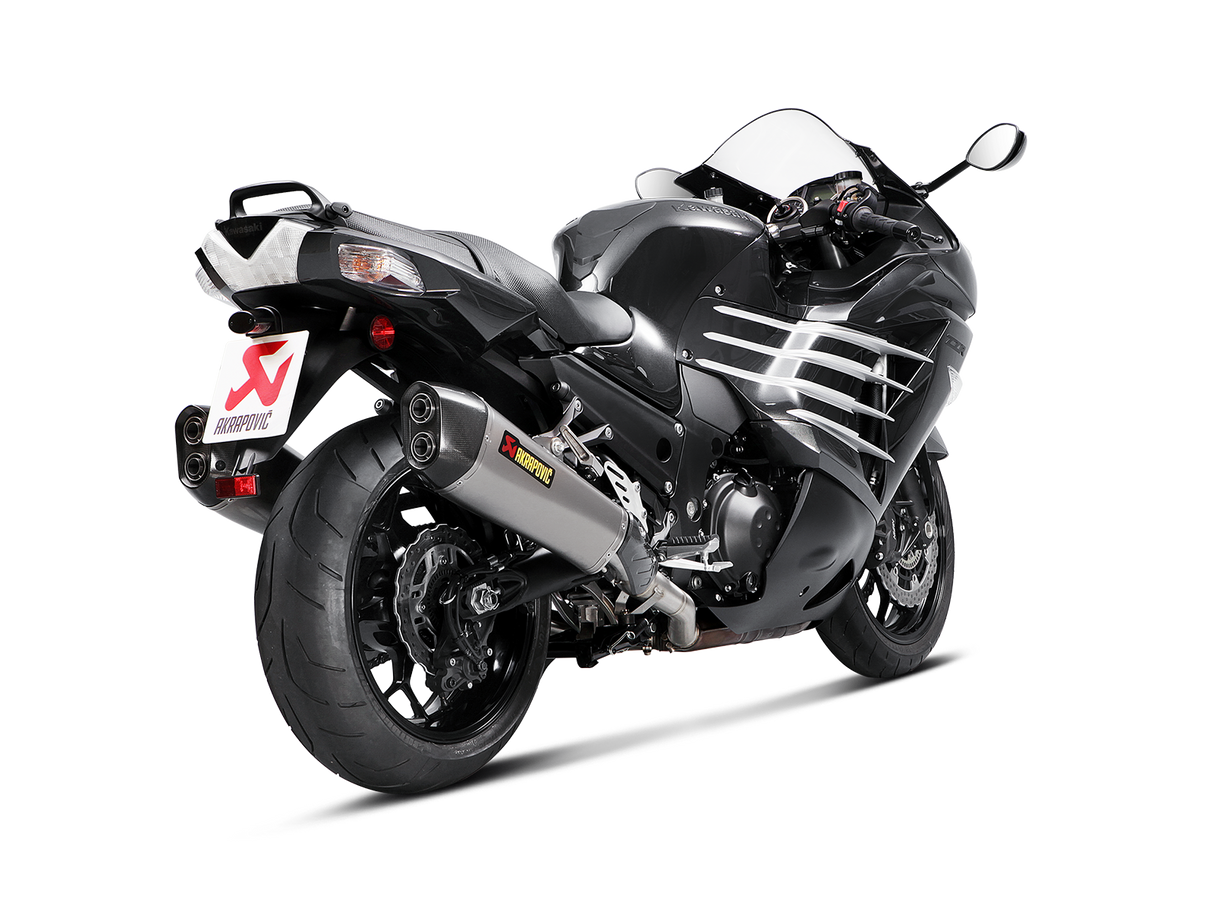 Akrapovic Slip-On Line Titanium Muffler System w/Carbon End Cap for Kawasaki ZZR 1400/ZX14R 12-20 Akrapovic