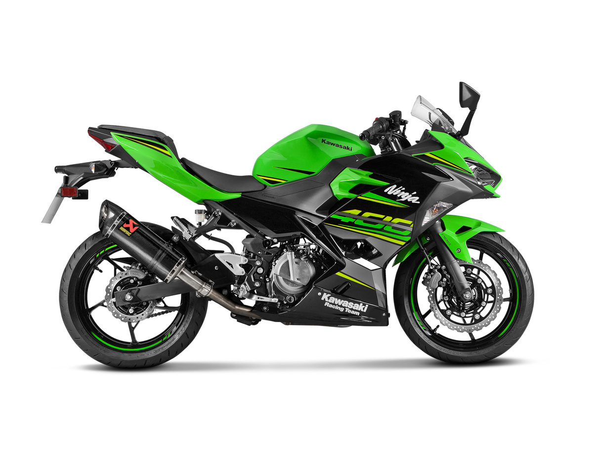 Akrapovic Slip-On Line Carbon Muffler System w/Carbon End Cap for Kawasaki Ninja 400 18-Up/Z400 19-Up/Ninja 500/Z500 2024 Akrapovic