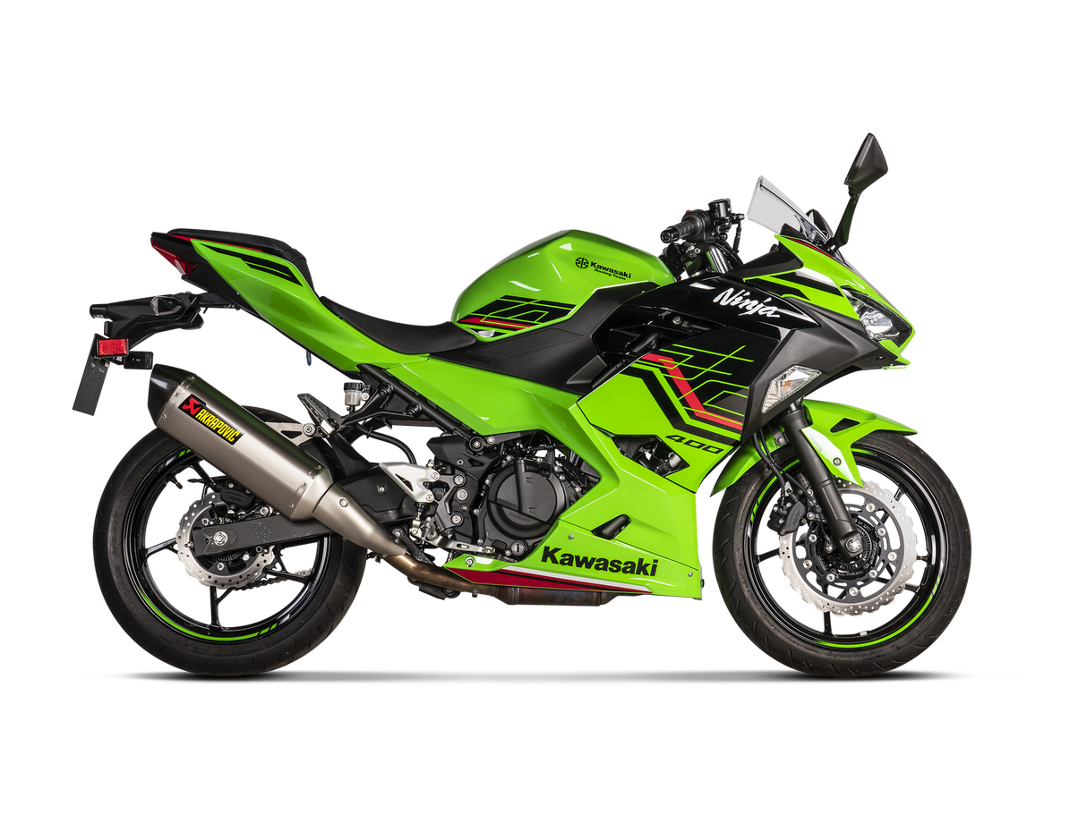 Akrapovic Slip-On Line Titanium Muffler System w/Carbon End Cap for Kawasaki Ninja 400 18-Up/Z400 19-Up Akrapovic