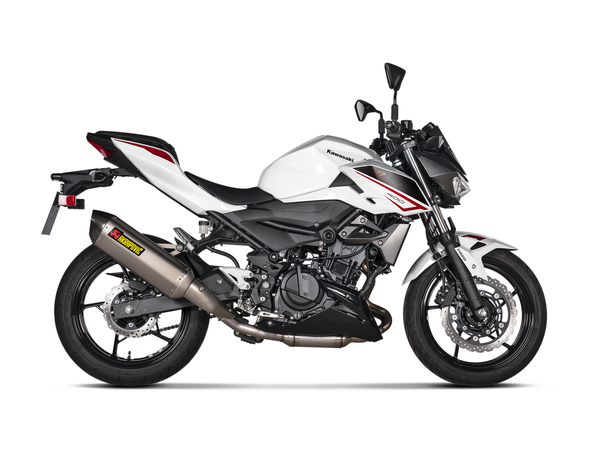 Akrapovic Slip-On Line Titanium Muffler System w/Carbon End Cap for Kawasaki Ninja 400 18-Up/Z400 19-Up Akrapovic