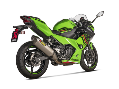 Akrapovic Slip-On Line Titanium Muffler System w/Carbon End Cap for Kawasaki Ninja 400 18-Up/Z400 19-Up Akrapovic