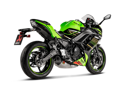 Akrapovic Racing Line Titanium Exhaust System w/Carbon End Cap for Kawasaki Ninja 650 17-20