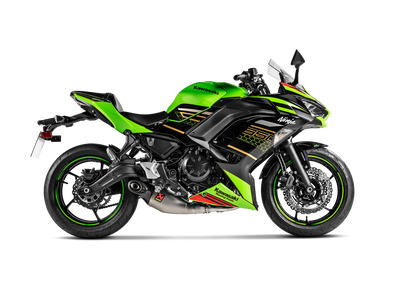 Akrapovic Racing Line Titanium Exhaust System w/Carbon End Cap for Kawasaki Ninja 650 17-20