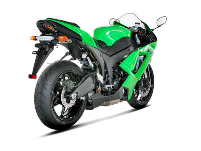 Akrapovic Slip-On Line Titanium Muffler System w/Carbon End Cap for Kawasaki Ninja ZX-6R 07-08 Akrapovic