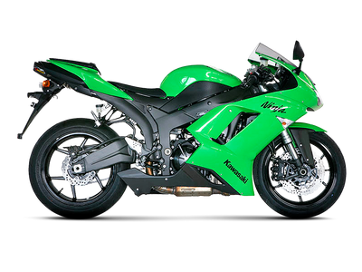 Akrapovic Slip-On Line Titanium Muffler System w/Carbon End Cap for Kawasaki Ninja ZX-6R 07-08 Akrapovic