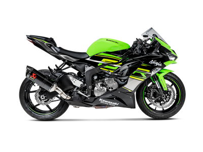 Akrapovic Slip-On Line Carbon Muffler System w/Carbon End Cap for Kawasaki Ninja ZX-6R 09-Up