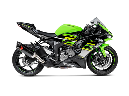 Akrapovic Slip-On Line Carbon Muffler System w/Carbon End Cap for Kawasaki Ninja ZX-6R 09-Up
