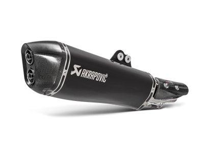 Akrapovic Slip-On Line Black Stainless Steel Muffler System w/Carbon End Cap for Kymco AK 550 17-20 Akrapovic