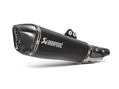 Akrapovic Slip-On Line Black Stainless Steel Muffler System w/Carbon End Cap for Kymco AK 550 17-20 Akrapovic