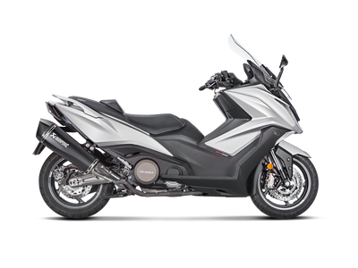 Akrapovic Slip-On Line Black Stainless Steel Muffler System w/Carbon End Cap for Kymco AK 550 17-20 Akrapovic