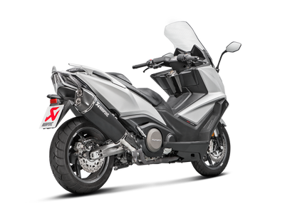 Akrapovic Slip-On Line Black Stainless Steel Muffler System w/Carbon End Cap for Kymco AK 550 17-20 Akrapovic