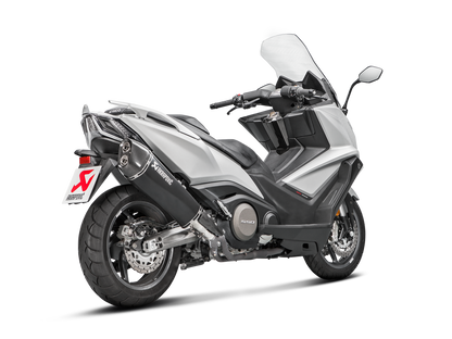 Akrapovic Slip-On Line Black Stainless Steel Muffler System w/Carbon End Cap for Kymco AK 550 17-20 Akrapovic