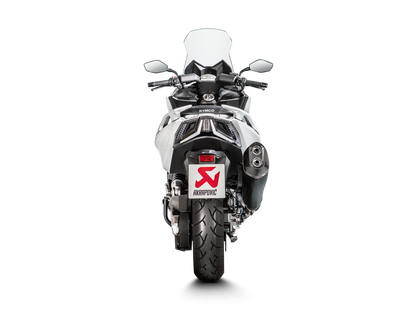 Akrapovic Slip-On Line Black Stainless Steel Muffler System w/Carbon End Cap for Kymco AK 550 17-20 Akrapovic