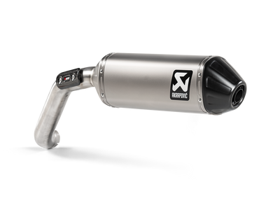 Akrapovic Slip-On Line Titanium Muffler System w/Black Titanium End Cap for Moto Guzzi V85TT 19-Up Akrapovic