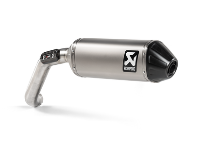 Akrapovic Slip-On Line Titanium Muffler System w/Black Titanium End Cap for Moto Guzzi V85TT 19-Up Akrapovic