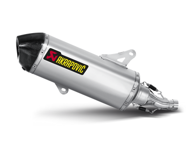 Akrapovic Slip-On Line Stainless Steel Muffler System w/Carbon End Cap for Piaggio MP3 Yourban 300/300 LT 11-16