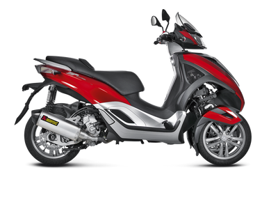 Akrapovic Slip-On Line Stainless Steel Muffler System w/Carbon End Cap for Piaggio MP3 Yourban 300/300 LT 11-16