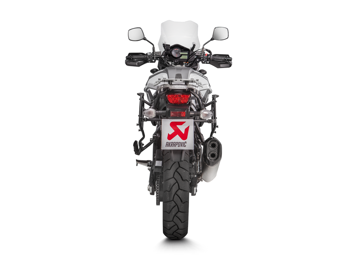 Akrapovic Slip-On Line Titanium Muffler System w/Carbon End Cap for Suzuki V-Strom 1000 14-19 Akrapovic